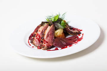 Lightly roasted meat