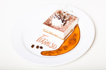 Tiramisu cheese cake with coffee flavor