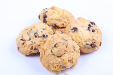 Cookies on a white background