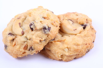 Cookies on a white background