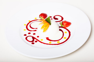 Panna cotta italian traditional dessert