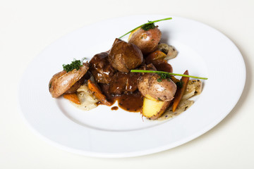 Baked lamb wit potato