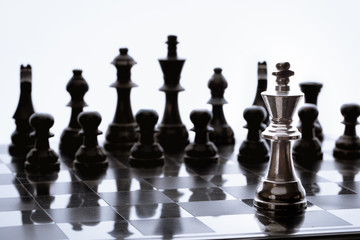 Chess business concept, leader & success