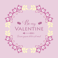 Fototapeta na wymiar Pattern ornate elegant floral frame, romantic, for card decor happy valentine. Vector