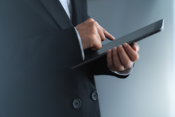 businessman using tablet at office