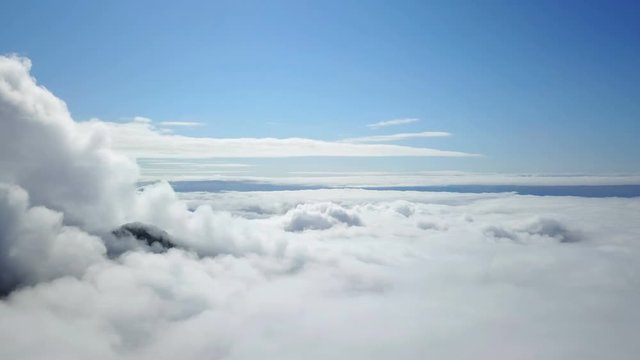 Fog like cotton cloudy weather under blue sky in Turkey