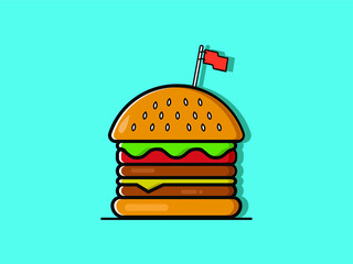 vector illustration of a hamburger