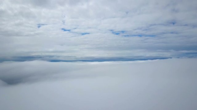 Fog like cotton cloudy weather under blue sky in Turkey