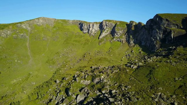Peak of Rocky mountain and high steppes in Artvin, Turkey