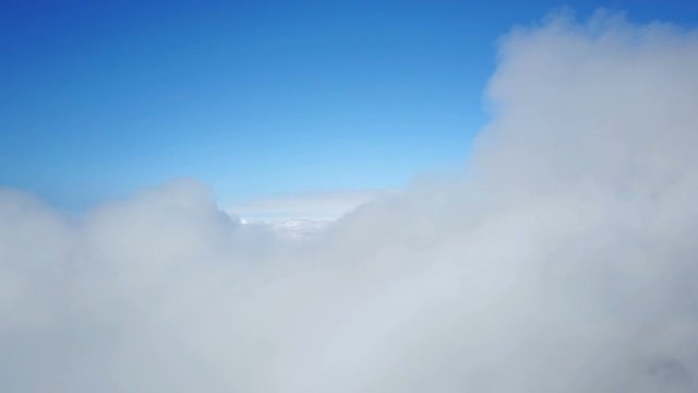 Fog like cotton cloudy weather under blue sky in Turkey