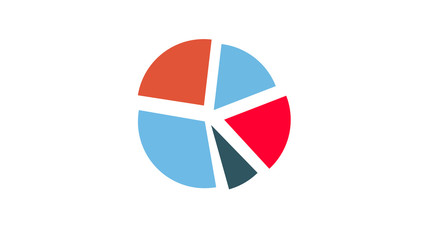 Obraz premium Colorful business pie chart for Your documents, reports, presentations