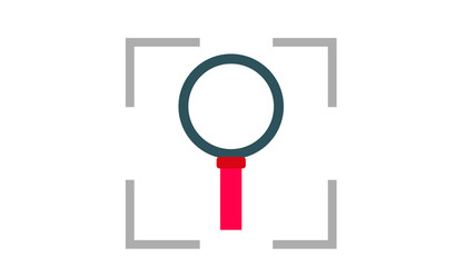 paper document with magnifying glass