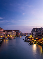Fototapeta na wymiar Long exposure of the Grand Canal in Venice, Italy