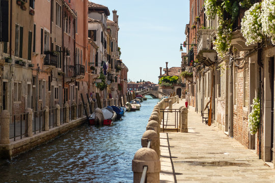 Rio de la Fornace canal in Venice, Italy