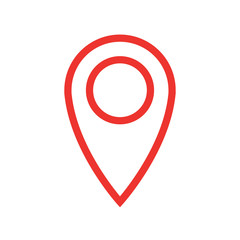 Vector icon search map. location place - Map pointer icon. GPS location symbol - Map pin. Map pointer icon. GPS location.