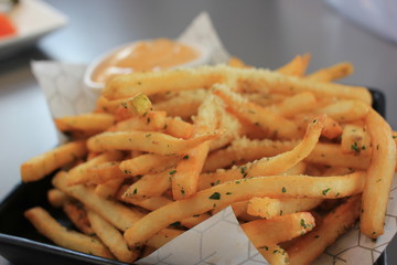 Homemade french fries the unhealthy food