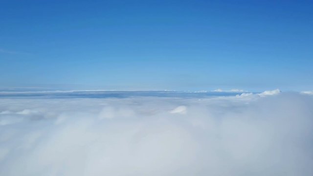 Fog like cotton cloudy weather under blue sky in Turkey