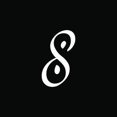 Number 8 vector font alphabet, unique elements design , logo, corporate identity, application, creative poster & more