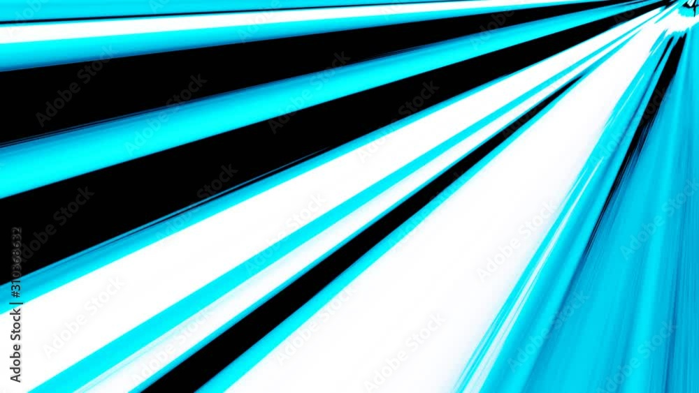 Poster white blue vector and stripes moving fast over dark background. 3d rendering.
