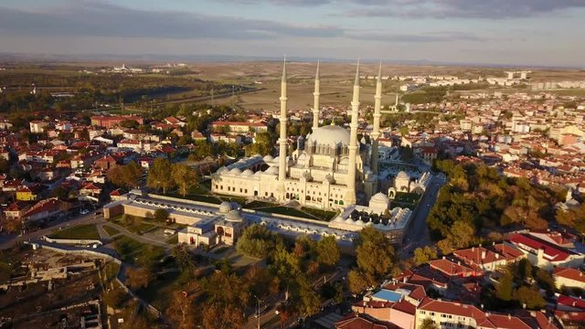 Selimiye and Eski Mosques in ancient Ottoman Capital Edirne, Turkey