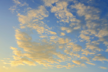 cloud on sunset sky background