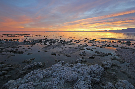 Sunset on the Salton Sea