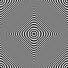 Seamless op art pattern. Lines texture. 3D illusion.