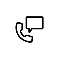 Incoming alert vector icon. A thin line sign. Isolated contour symbol illustration