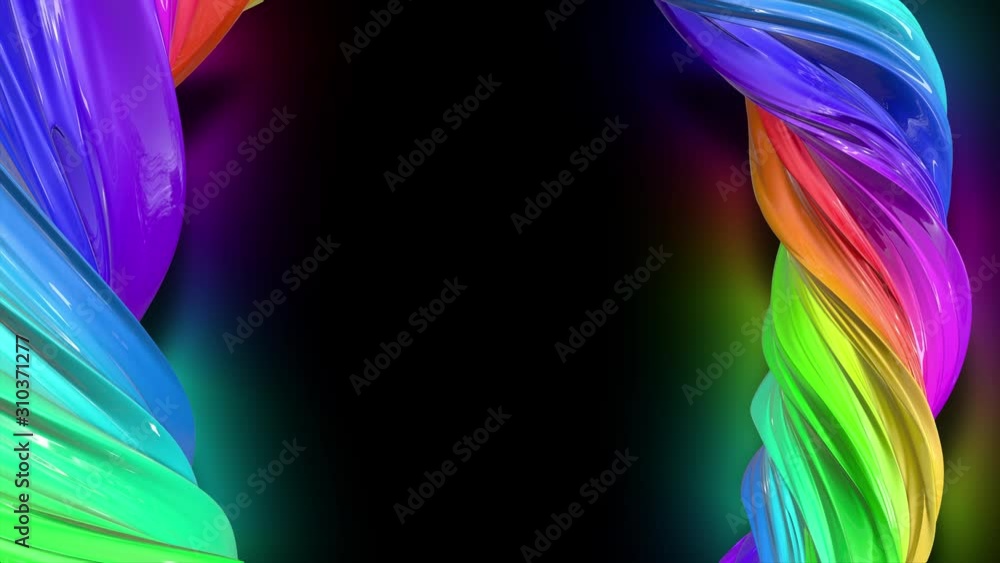 Poster paint flow moves in a circle. abstract colorful creative background with stream of mixed oil paints 