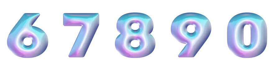 numbers on white background