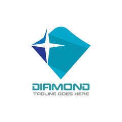 Diamond Logo Template Design, Emblem, Concept Design, Creative icon