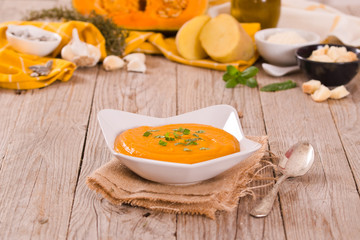 Pumpkin cream soup.