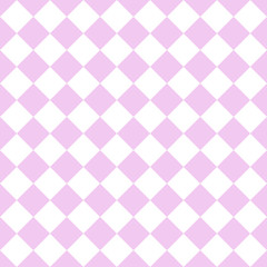 Pink and white rhombuses seamless pattern. Vector illustration.