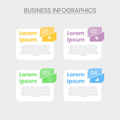 Modern business data visualization. Process chart. Abstract elements