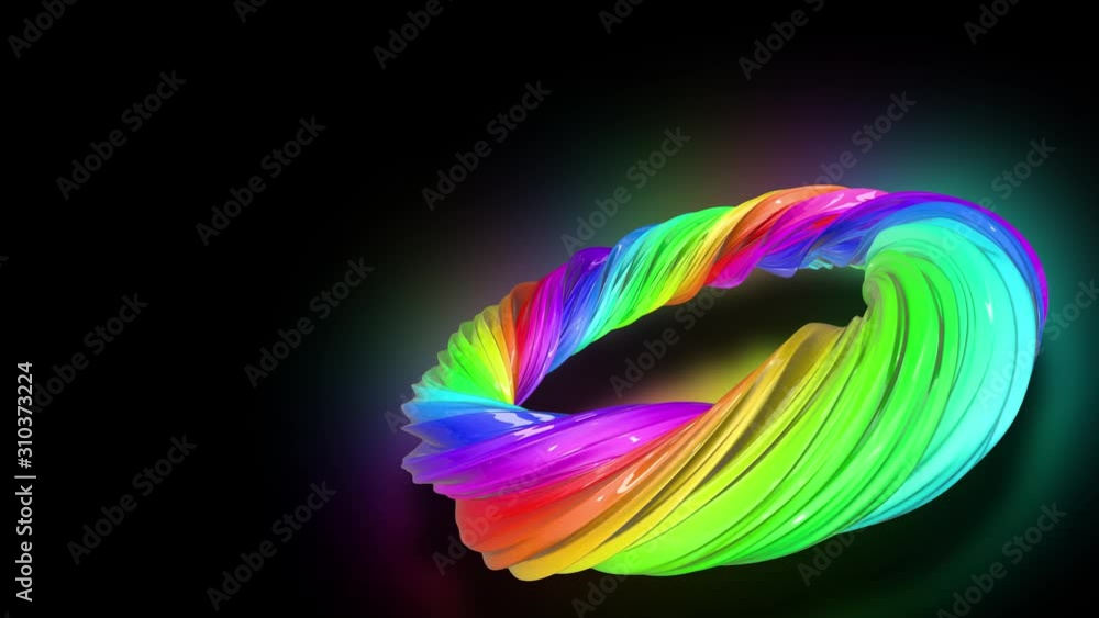 Poster paint flow moves in a circle. abstract colorful creative background with stream of mixed oil paints 