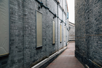 Qianmen street, Hutong alley in Beijing, China