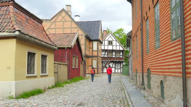 historical streets of oslo, norway