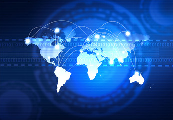 Global communication network.Digital illustration