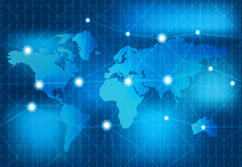 Global communication network. Digital illustration.