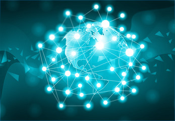 Global communication network. 3d illustration