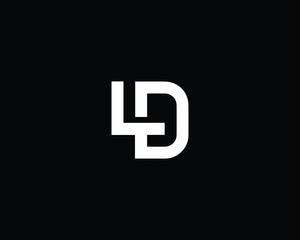 Obraz premium Minimalist Letter LD Logo Design , Editable in Vector Format in Black and White Color