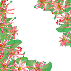 Fototapeta na wymiar Colorful watercolor Christmas background. Illustration for design of invitations