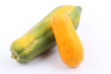 Papaya isolated on white background