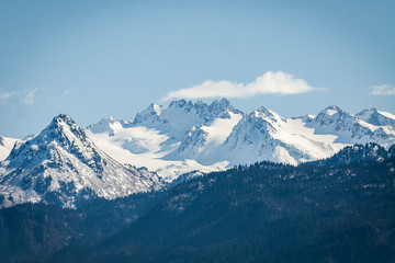 mountains in winter