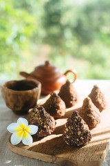 Making craft chocolate candies