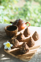 Making craft chocolate candies