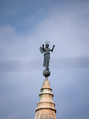 Statue on the bell tower of Church of St. Donatus in Zadar, Croatia