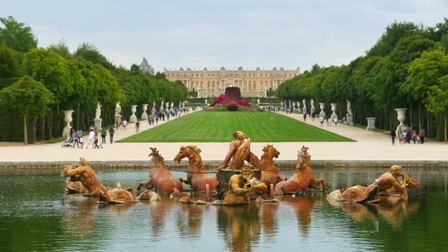 versailles palace, paris, france, 4k