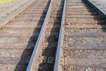 Railway pointwork, railway tracks, high-speed rail.