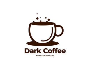 dark coffee design logo vector
